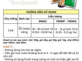 THUỐC DIỆT ỐC OSSAL 500SC-700WP-700WDG