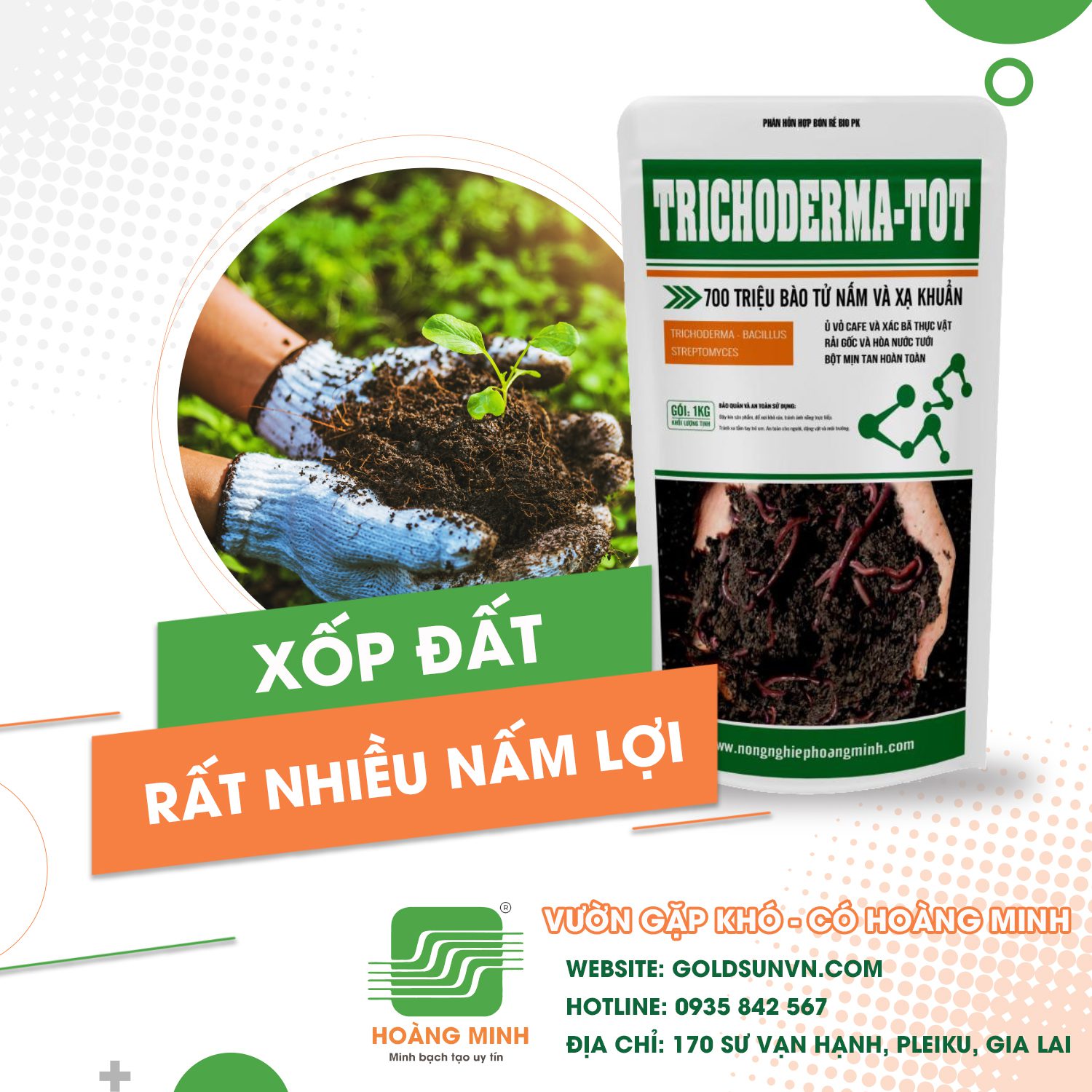 Trichoderma-Tot bổ sung nấm lợi cho đất