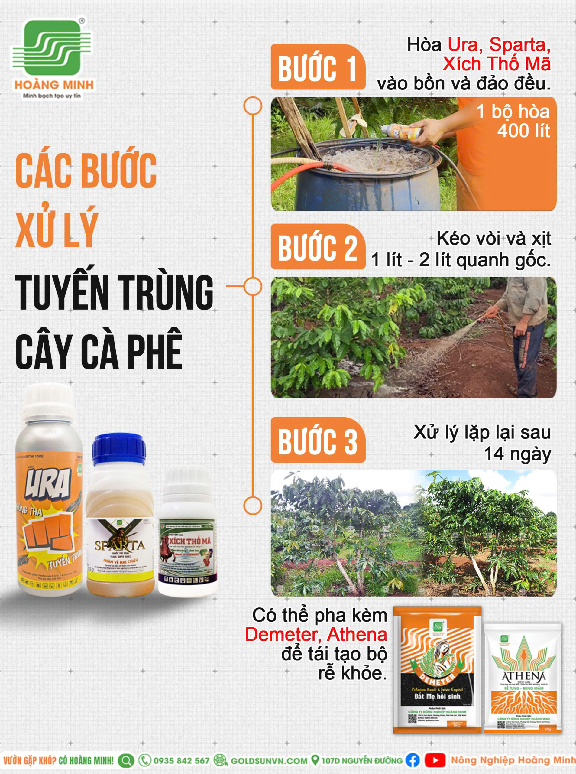 3 bước quản lý nấm và tuyến trùng gây hại